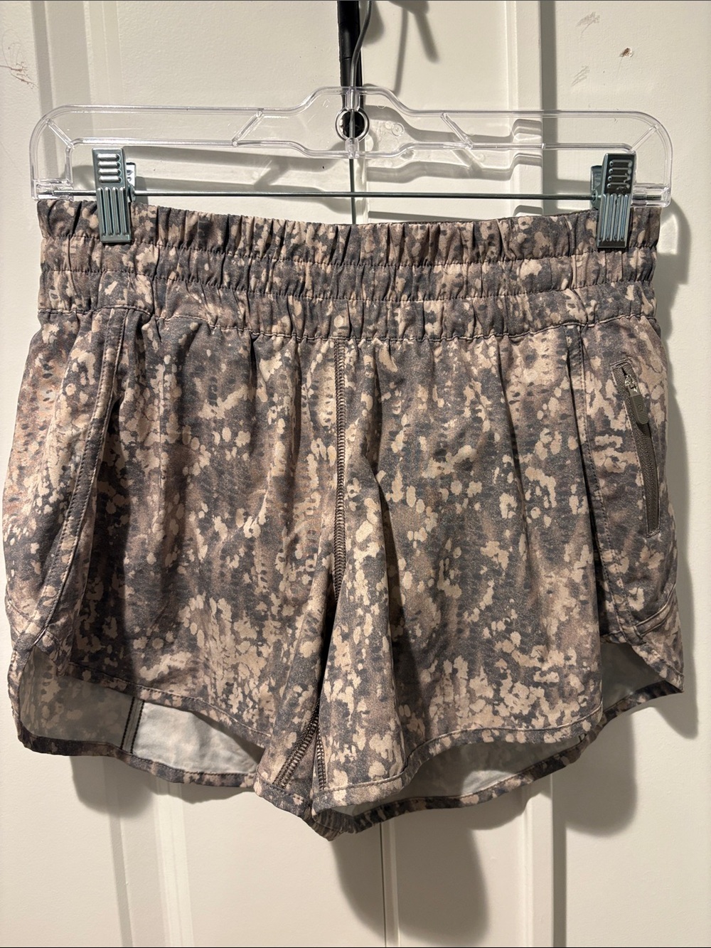 lululemon athletica Speckled Taupe and Gray Athletic Shorts